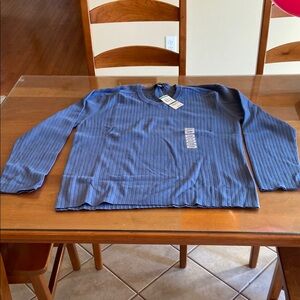 Alfani Men's V-Neck Sweater in Slate Blue